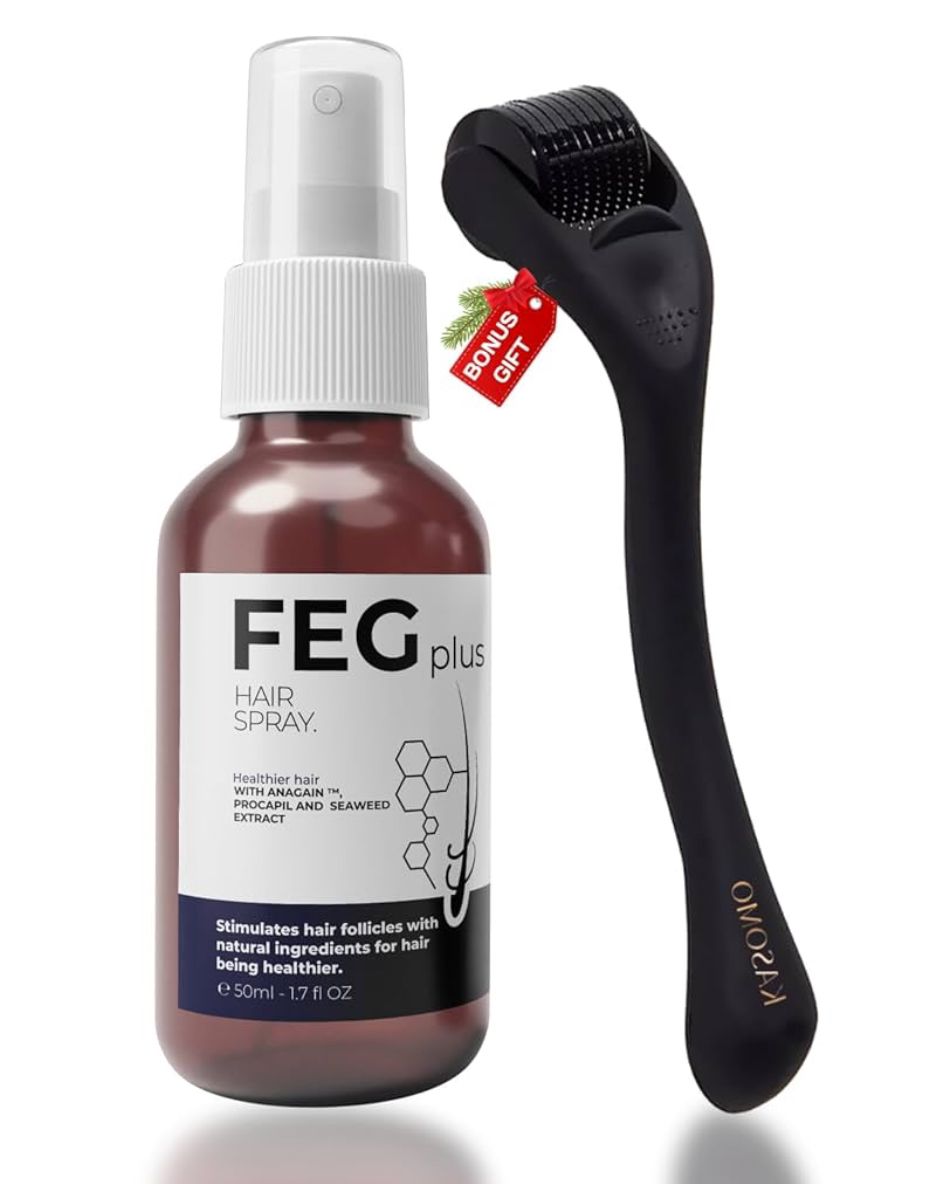 FEG Plus Hair Growth Spray & Derma Roller